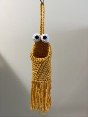 Handmade Crochet Yip Yips Mini Martian Hanger – Mustard Yellow